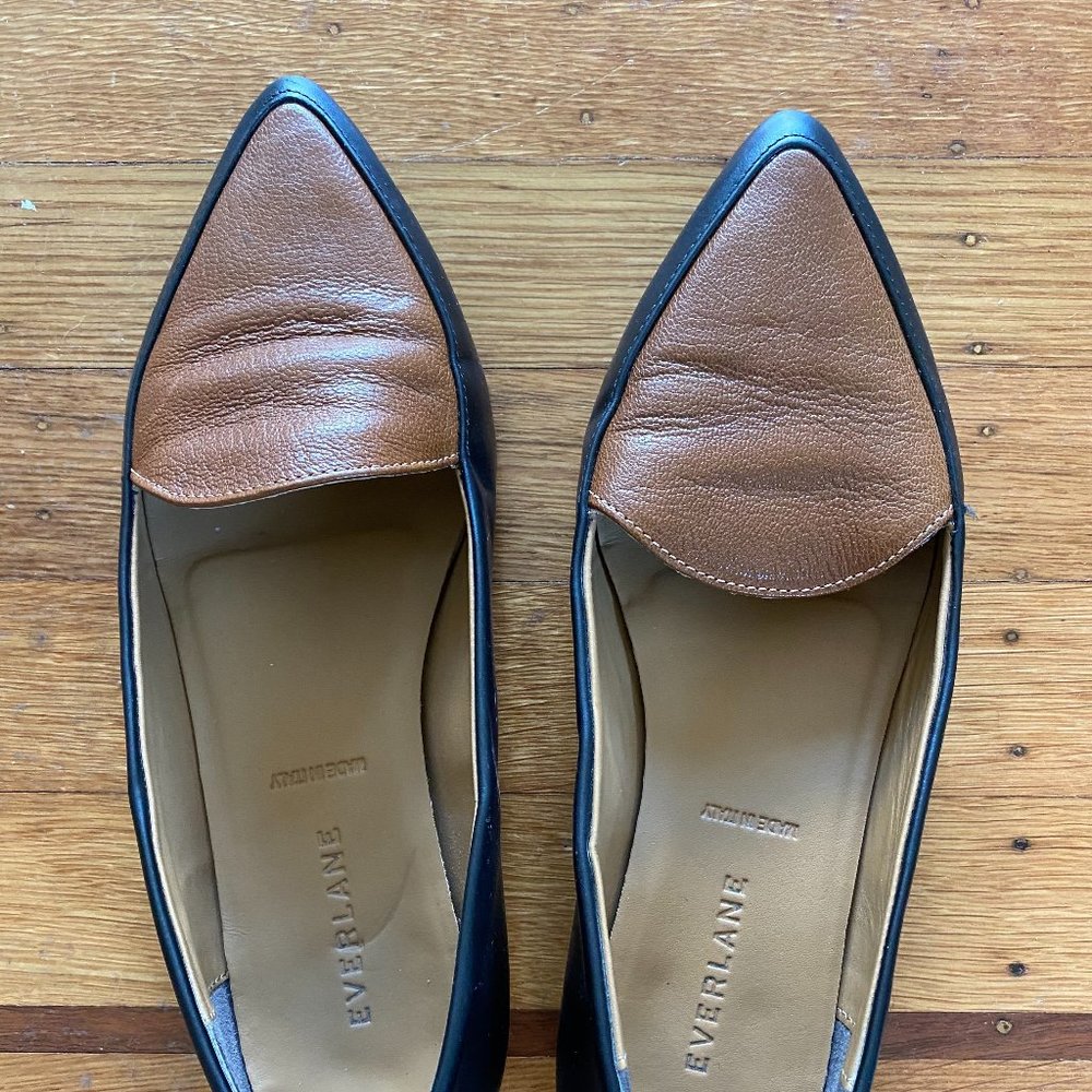 Everlane Modern Point black/camel size 6